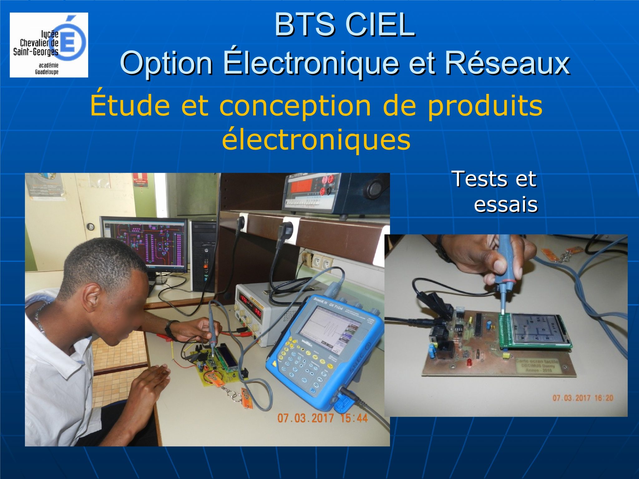 BTS CIEL Option B: Électronique Et Réseaux – LPO Chevalier De Saint-Georges