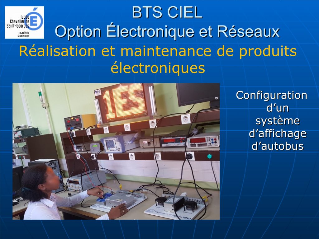 BTS CIEL Option B: Électronique Et Réseaux – LPO Chevalier De Saint-Georges