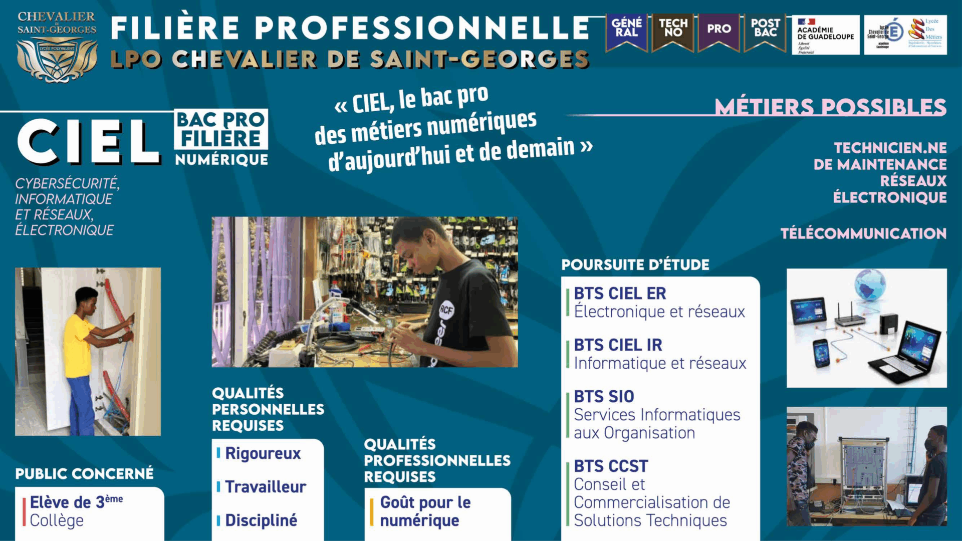 Présentation des filières du LPO Chevalier de Saint-Georges